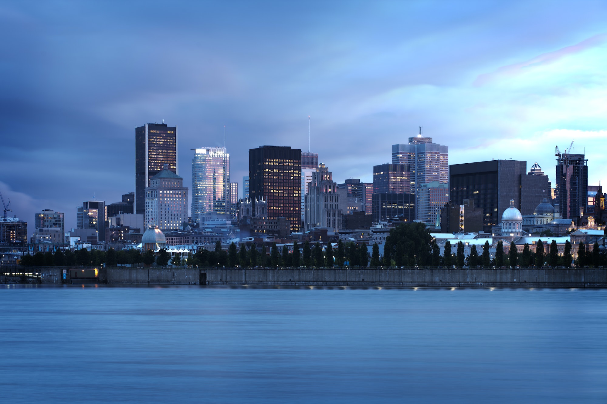 54826,Montreal city skyline on waterfront, Quebec, Canada