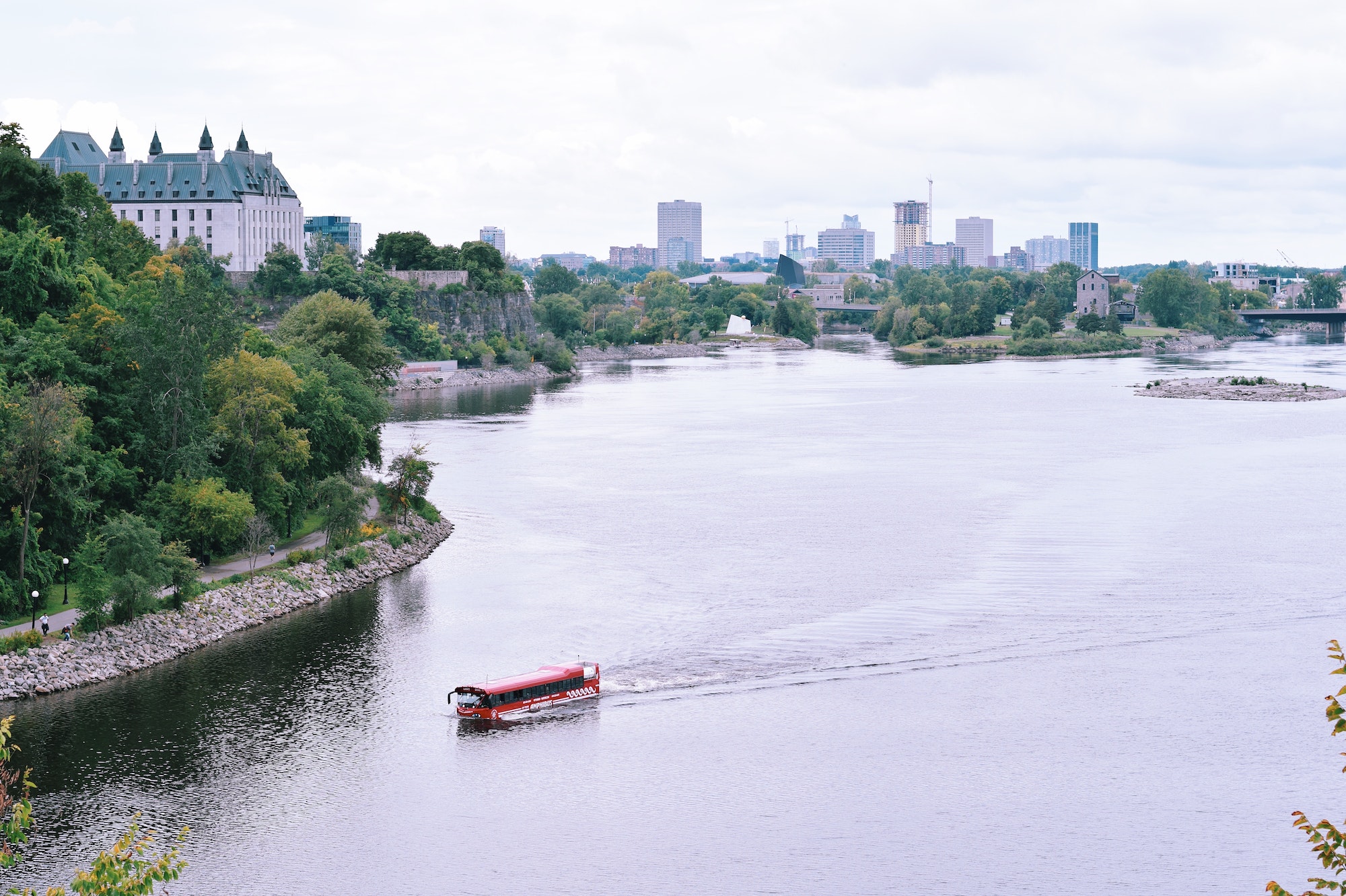 View of the city of Ottawa from Major’s Hill Park in August 2019